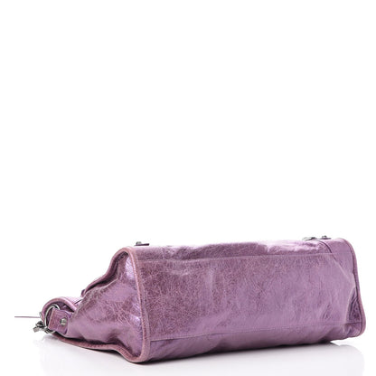 Balenciaga Agneau Classic Hardware City Metallic Purple 4 of 9