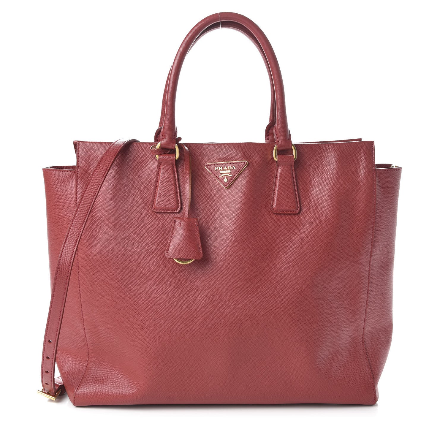 Saffiano Lux Shopping Tote Fuoco