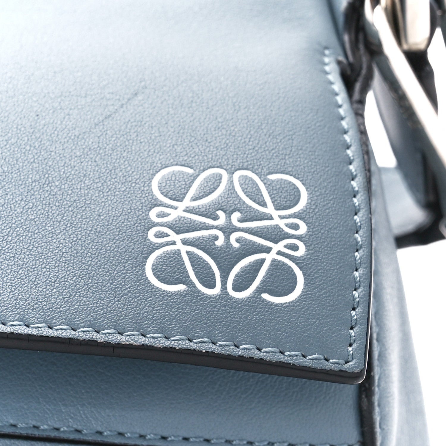 Loewe Calfskin Medium Puzzle Bag Blue 8 of 11