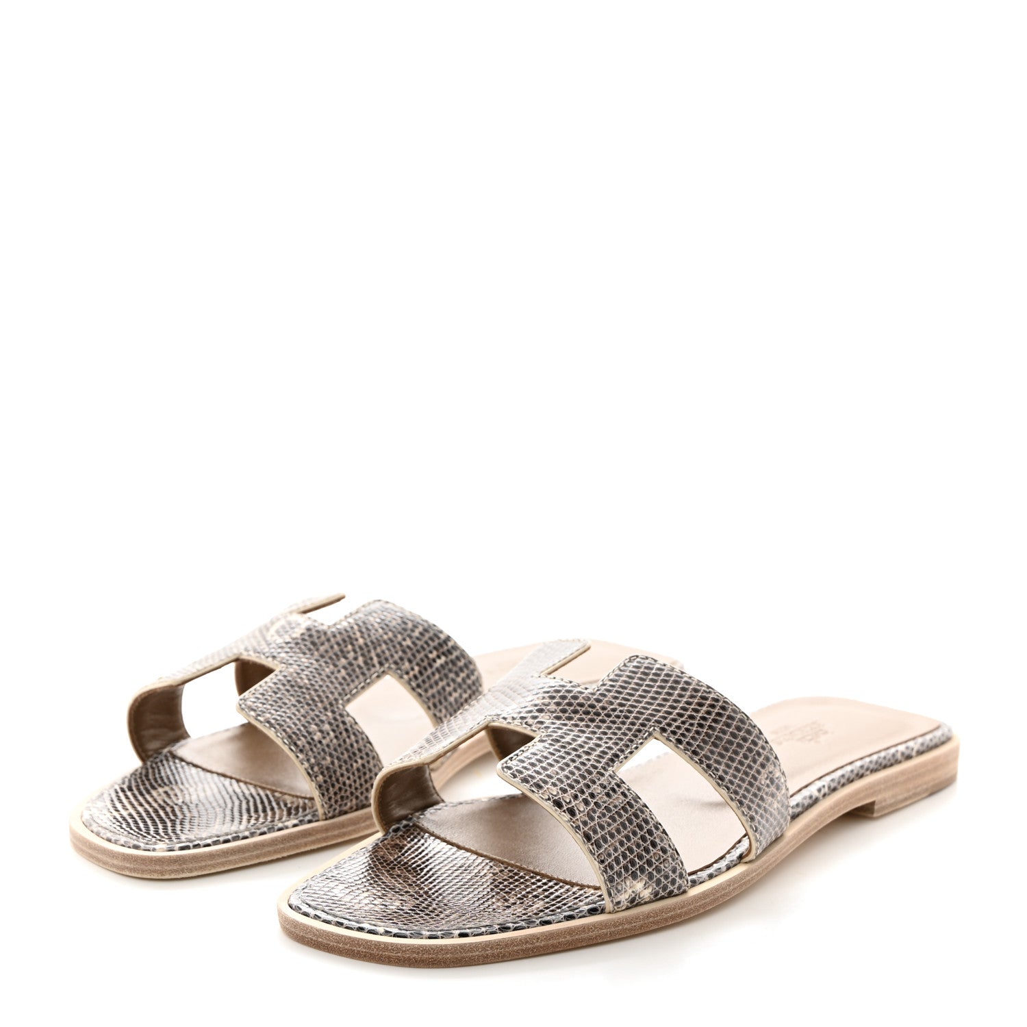 Hermes Lizard Oran Sandals 36 Ombre 3 of 9