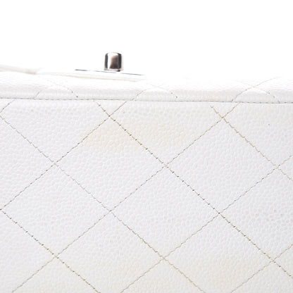 Chanel Caviar Quilted Maxi Single Flap White 13 of 17