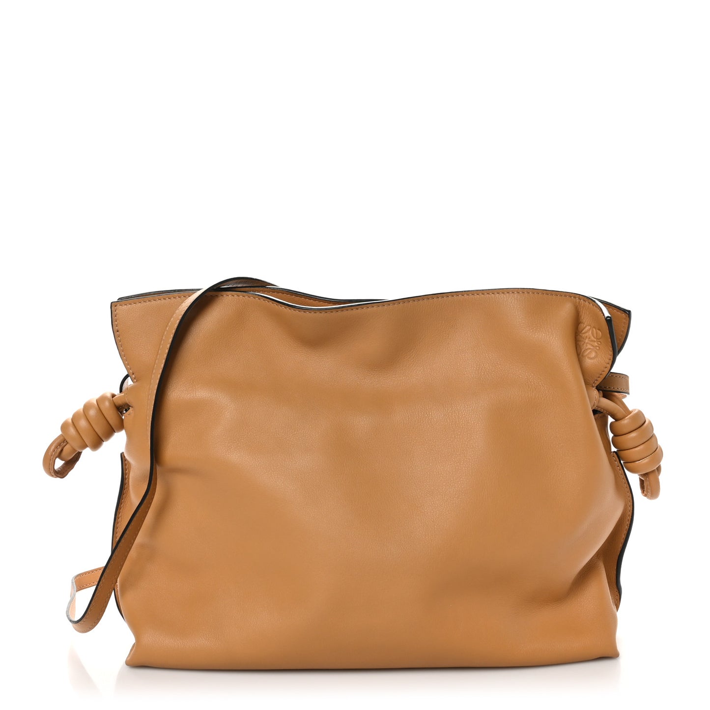 Nappa Flamenco Knot Clutch Warm Desert