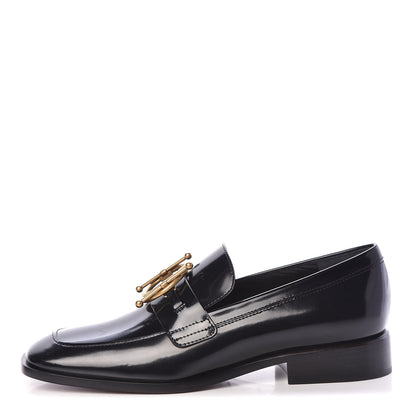 Christian Dior Shiny Calfskin Diordirection Loafers 37 Black 1 of 8
