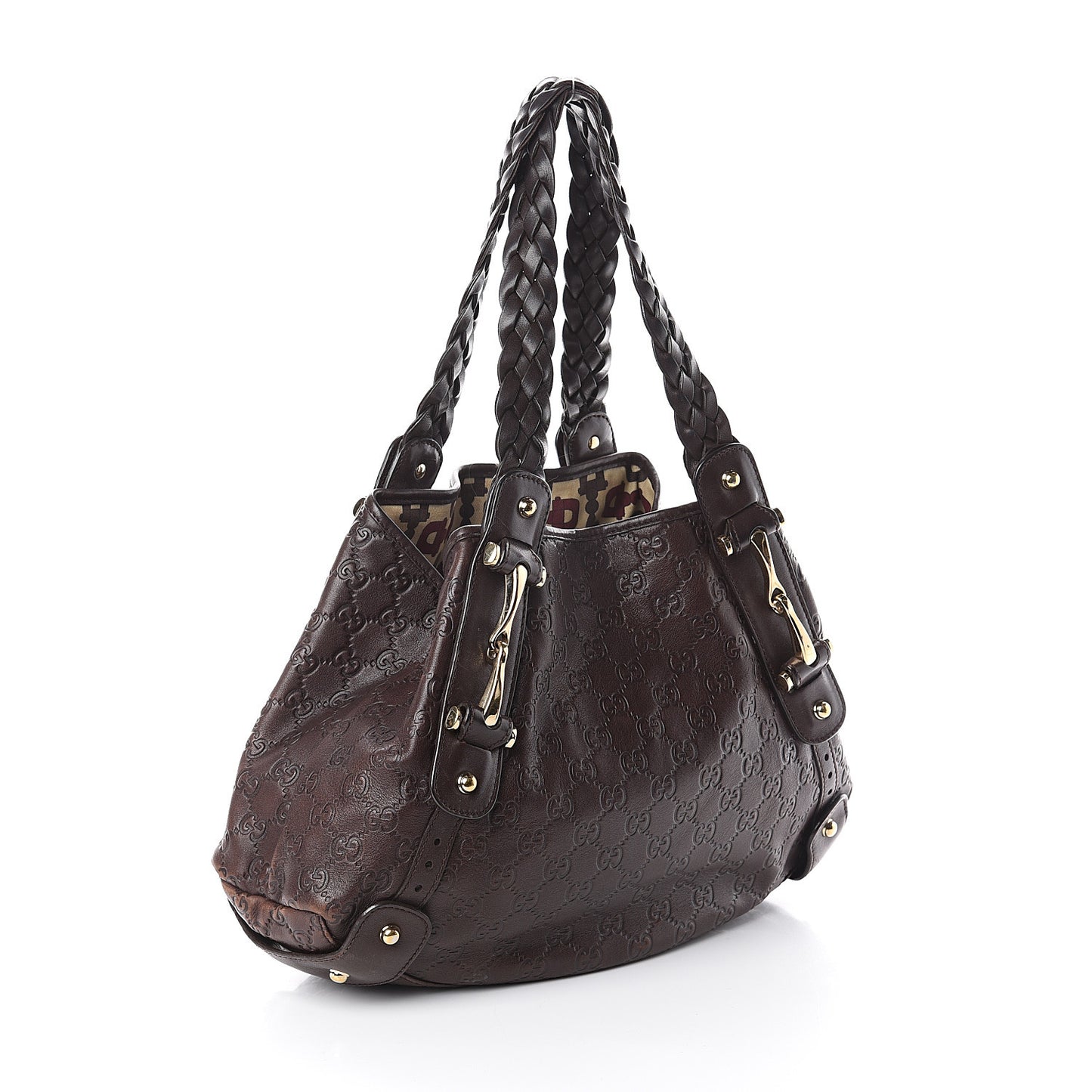 Guccissima Small Pelham Shoulder Bag Chocolate