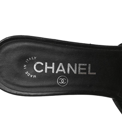 Chanel PVC Lambskin Logo Mules 38 Black 14 of 14