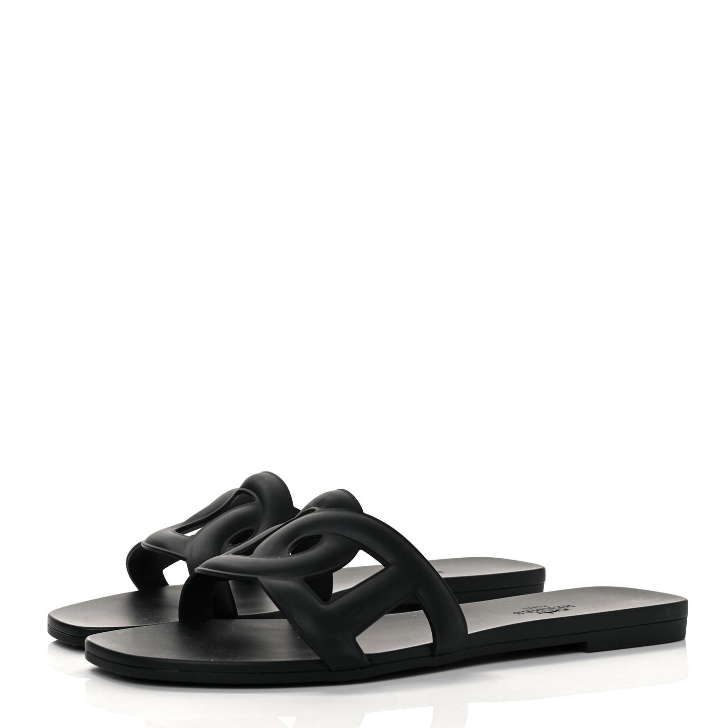 Rubber Aloha Sandals 38 Black