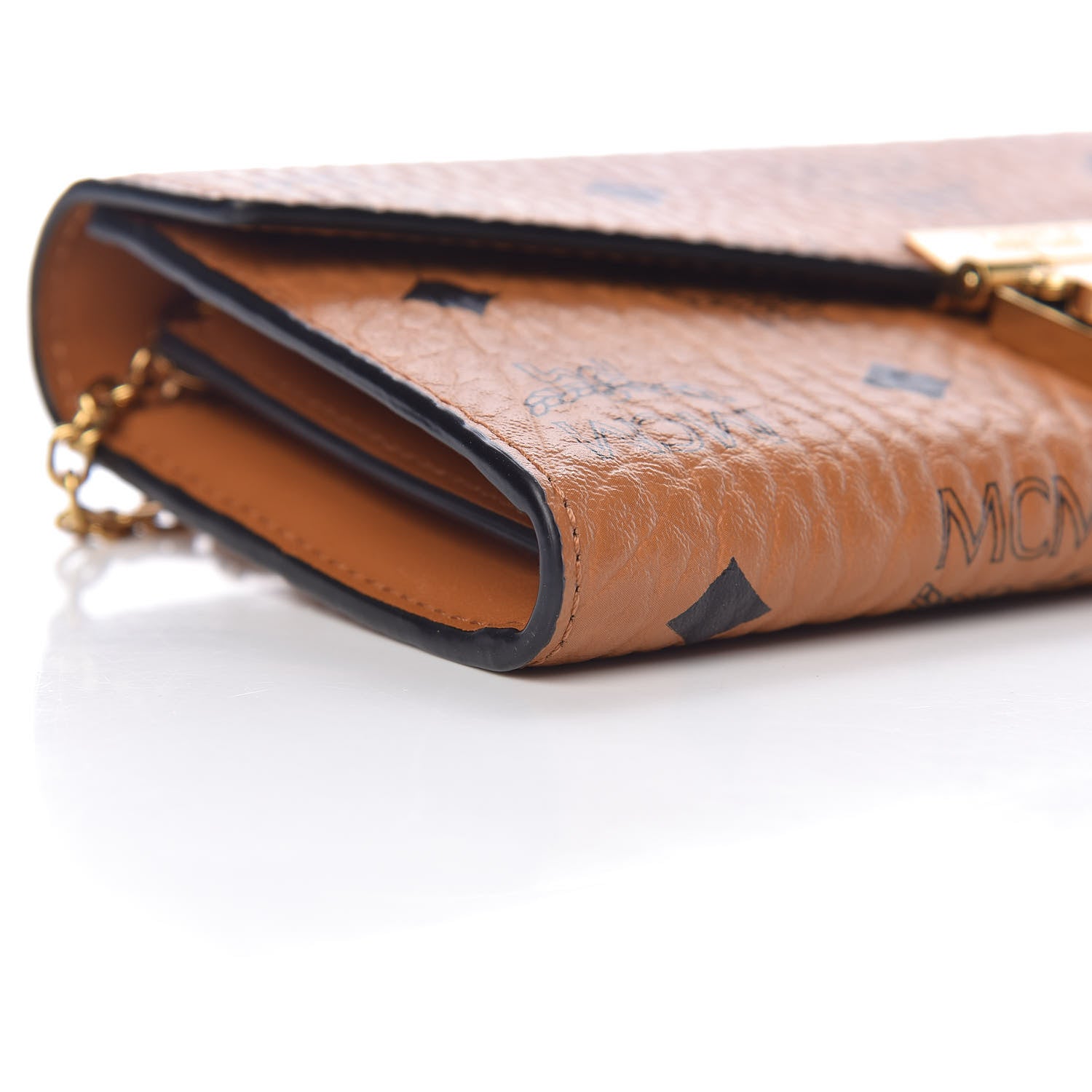 MCM Visetos Large Patricia Wallet On Chain Cognac 8 of 10