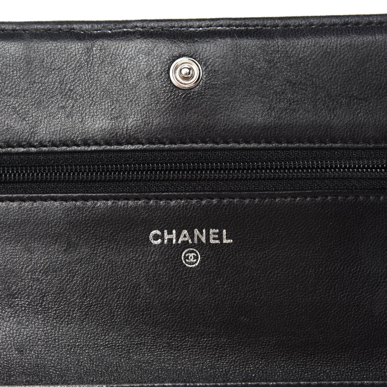 Chanel Lambskin Quilted Boy Wallet On Chain WOC Black 11 of 14