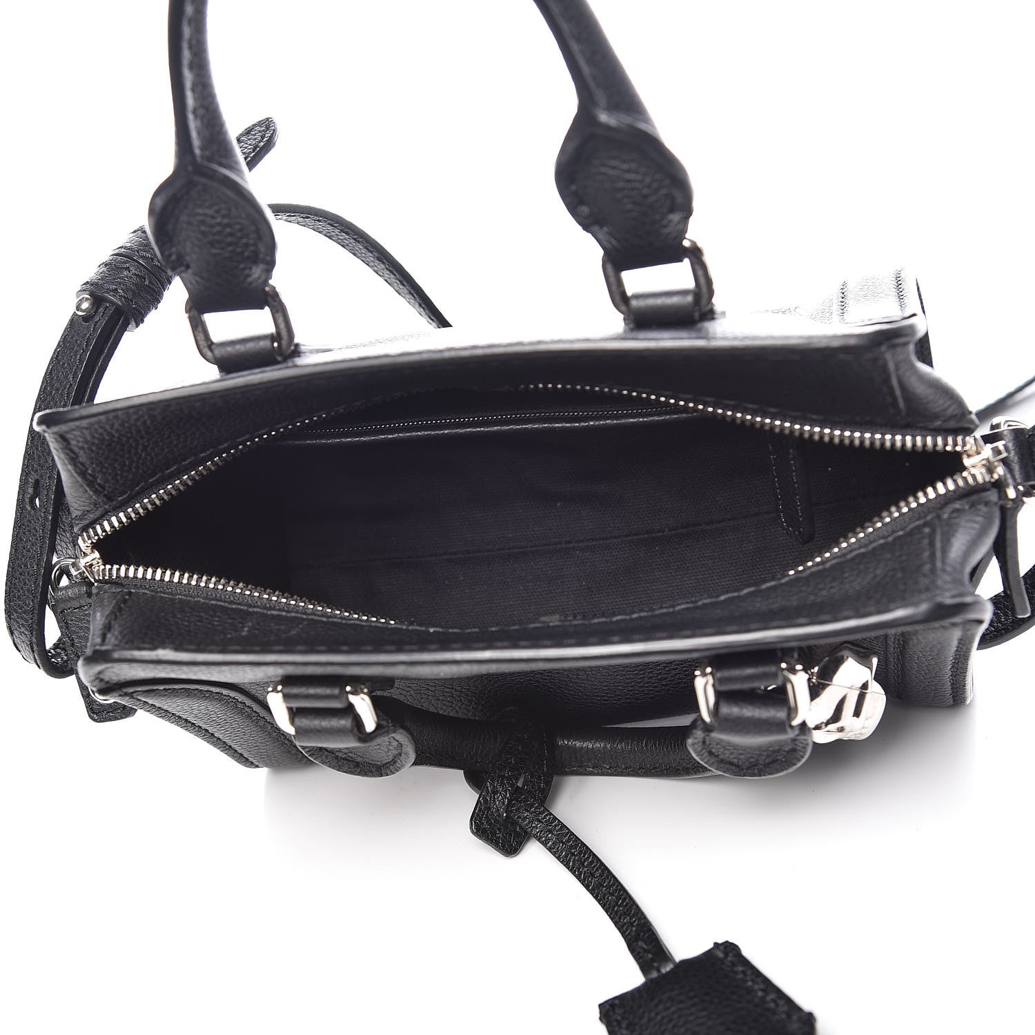 Alexander McQueen Pebbled Calfskin Mini Padlock Tote Black 5 of 9