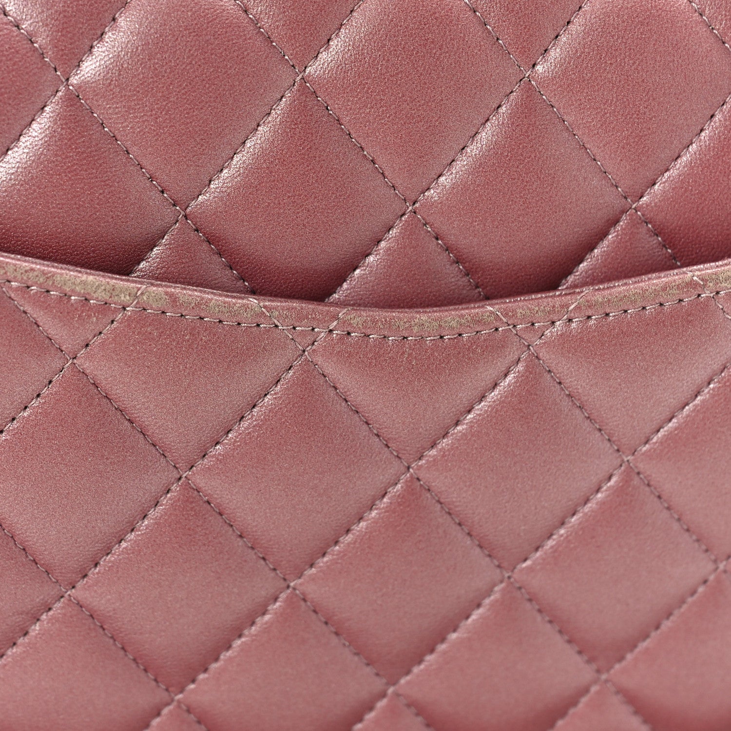 Chanel Metallic Lambskin Quilted Small Double Flap Pink 14 of 16