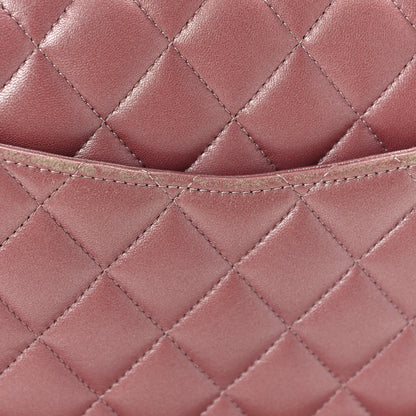 Chanel Metallic Lambskin Quilted Small Double Flap Pink 14 of 16