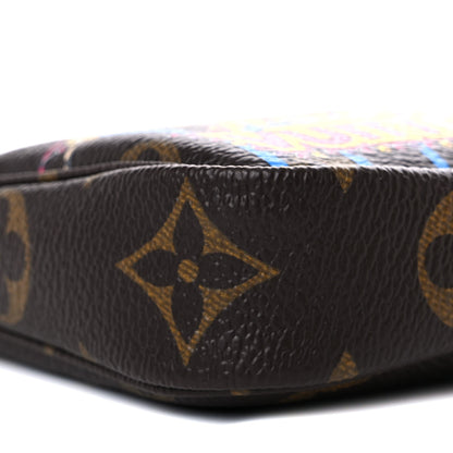 Louis Vuitton Monogram 2020 Christmas Animation Roller Coaster Mini Pochette Accessories Pivoine 8 of 10