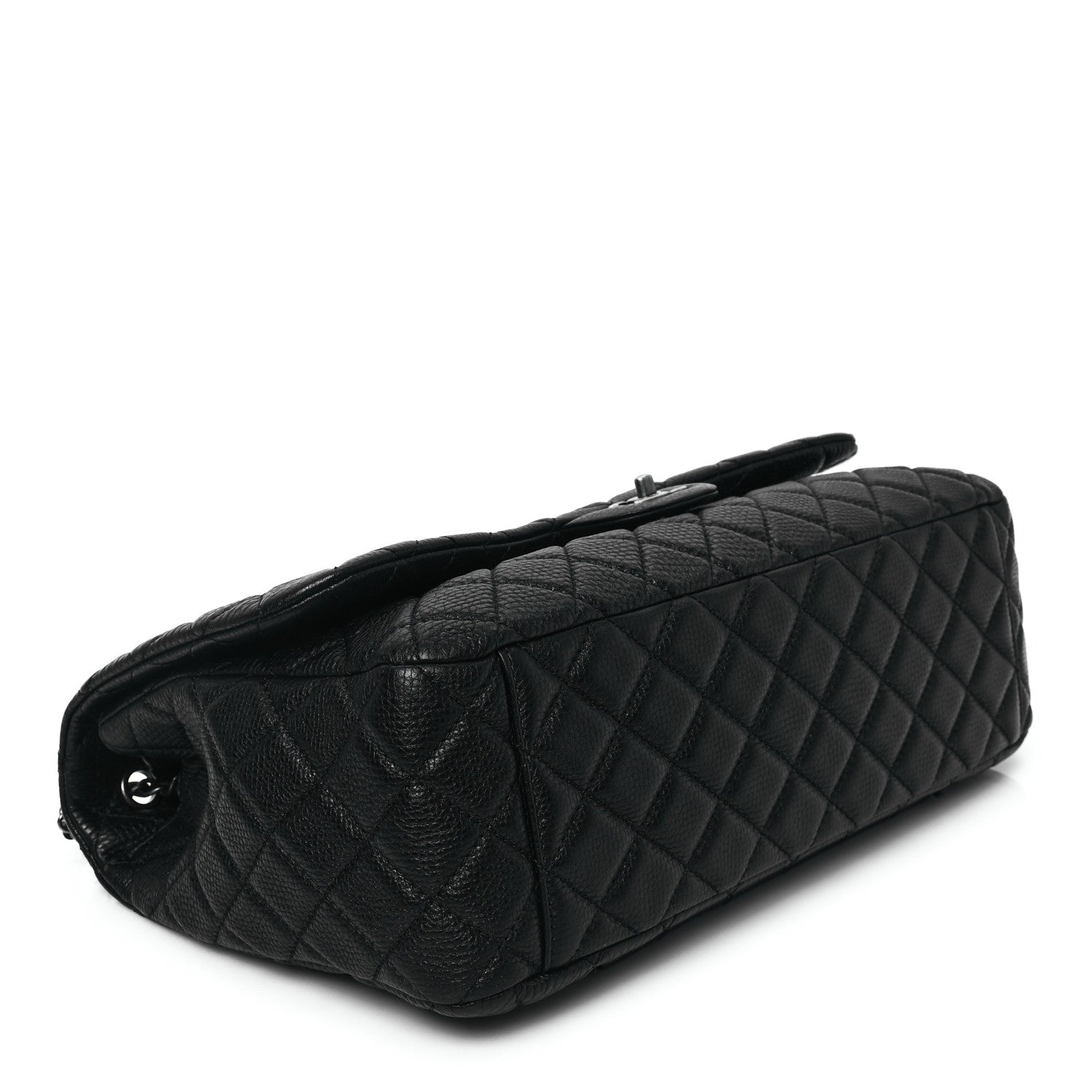 Chanel Grained Calfskin Quilted Small XXL Travel Flap Bag Black 4 of 10