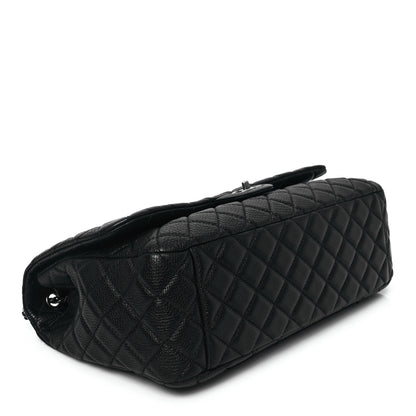 Chanel Grained Calfskin Quilted Small XXL Travel Flap Bag Black 4 of 10
