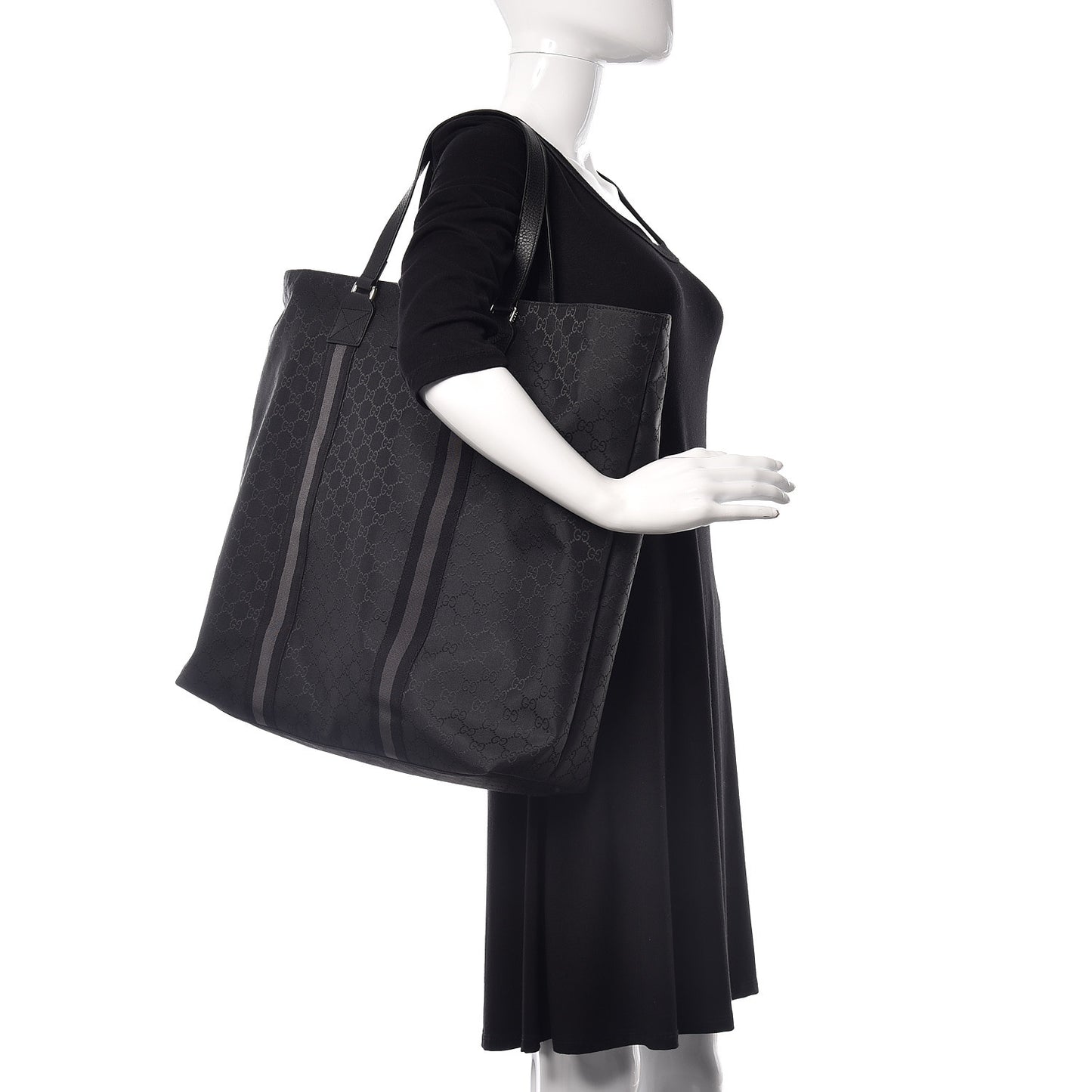 Nylon Monogram Tote Black