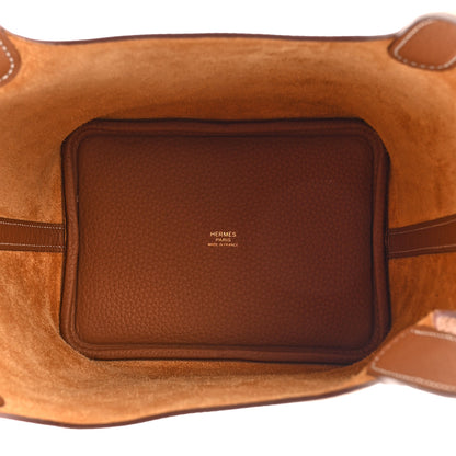 Hermes Taurillon Clemence Picotin Lock 18 PM Gold 5 of 11