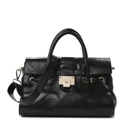 Jimmy Choo Grainy Calfskin Rosalie Satchel Black 1 of 13