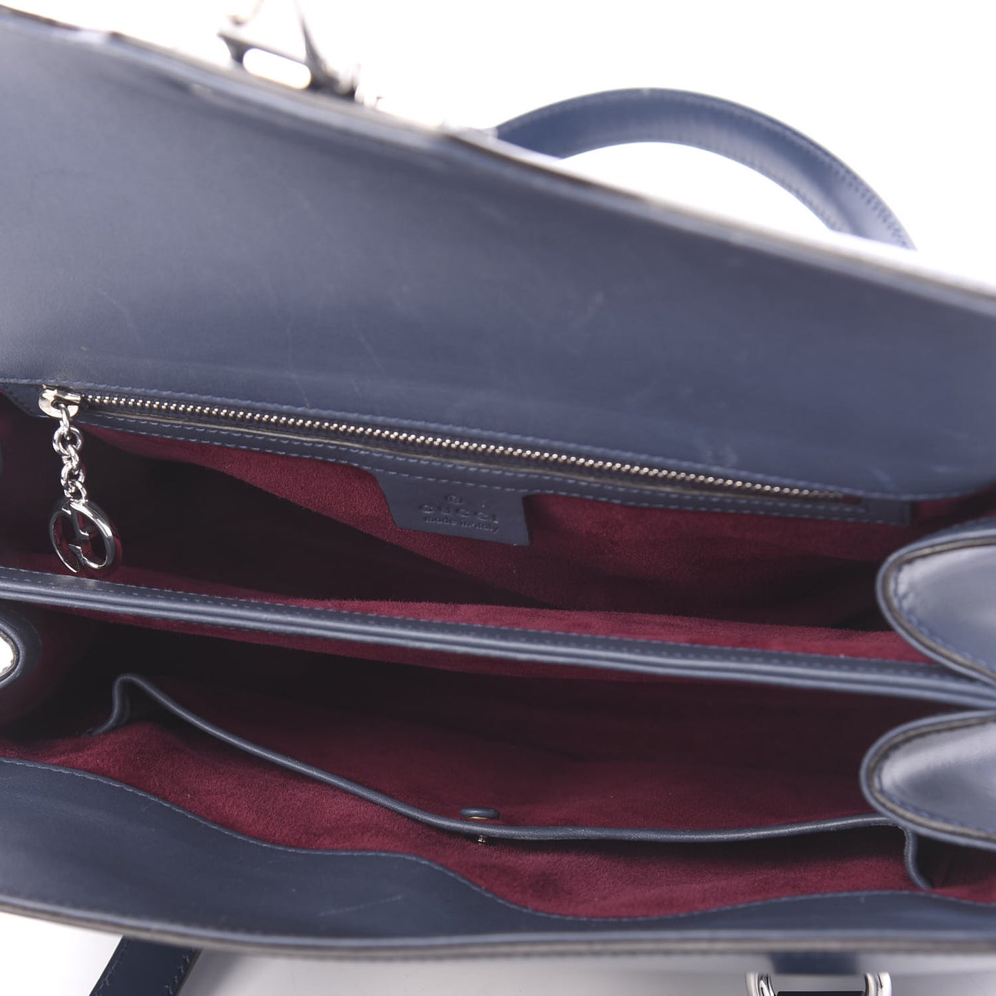 Regent Calfskin Medium Lady Lock Satchel Caspian