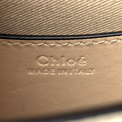 Chloe Calfskin Crocodile Embossed Small Tess Bag White Beige 6 of 10