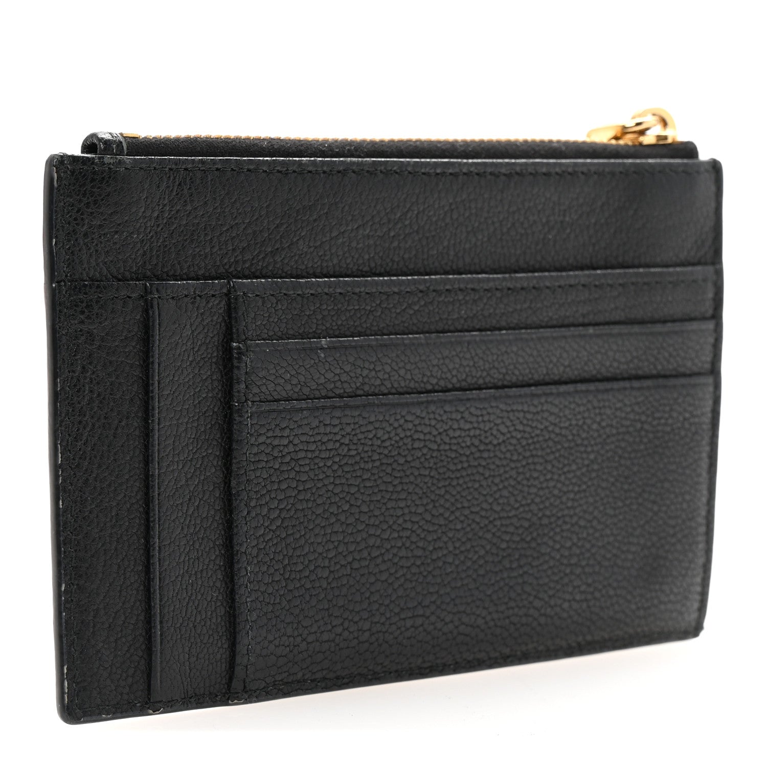 Miu Miu Madras Zip Card Case Black 3 of 6