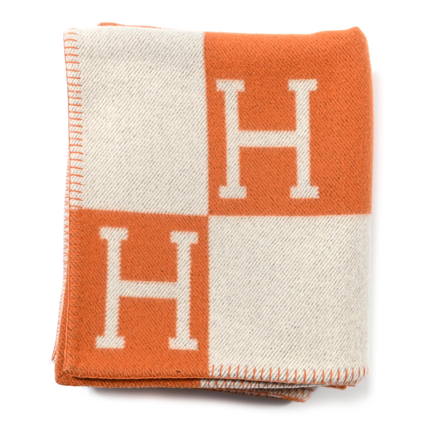 Wool Cashmere Signature Classic Avalon Blanket Ecru Potiron