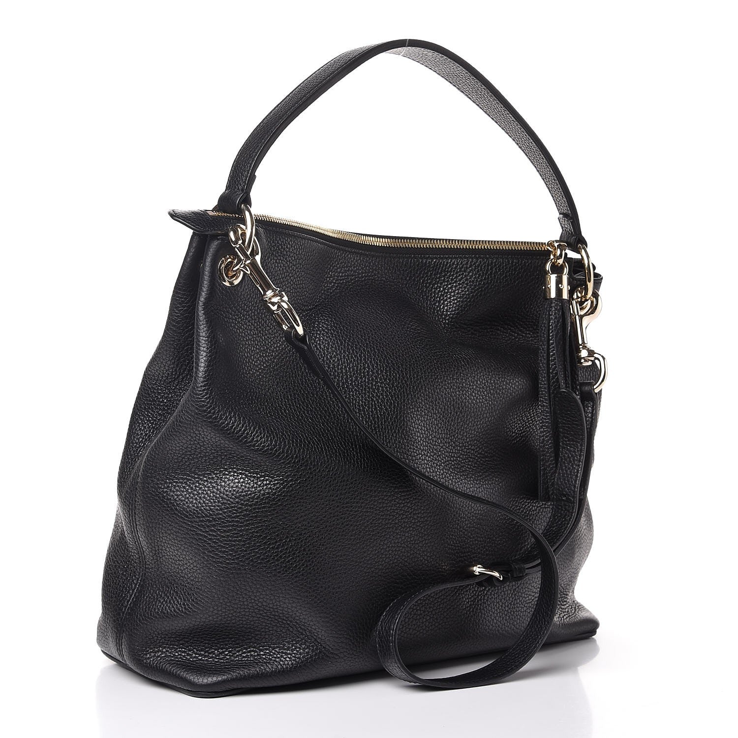 Gucci Pebbled Calfskin Large Soho Hobo Black 3 of 7