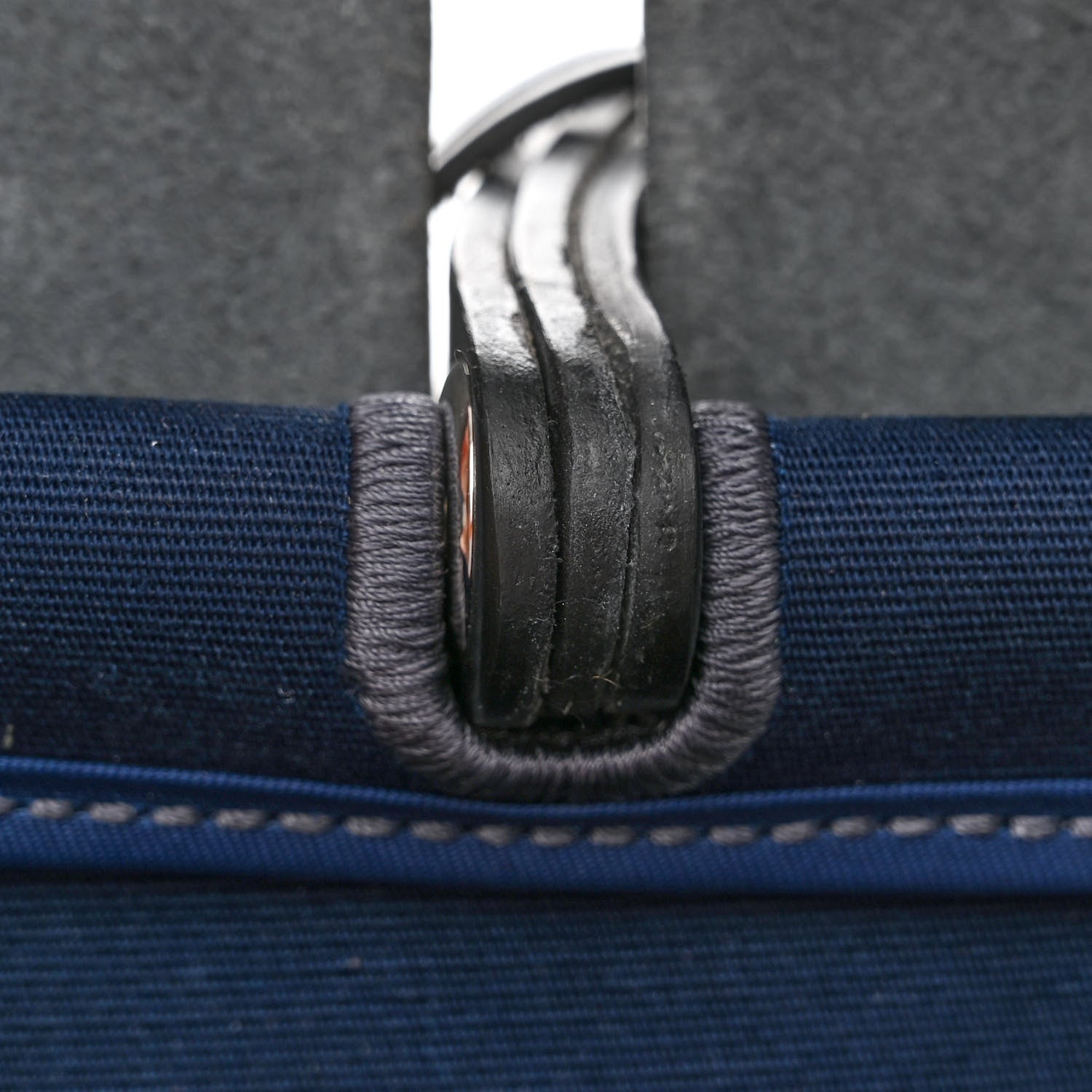 Hermes Military Toile Vache Hunter Herbag Zip PM 31 Bleu De Malte Black 11 of 12