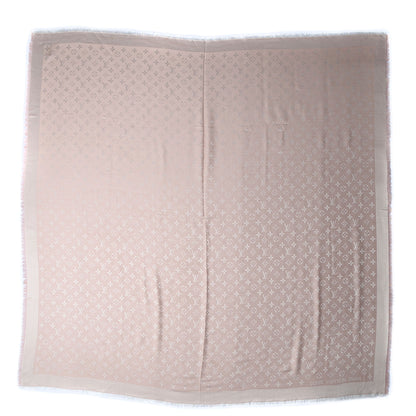 Louis Vuitton Silk Wool Monogram Denim Shawl Rose 3 of 4