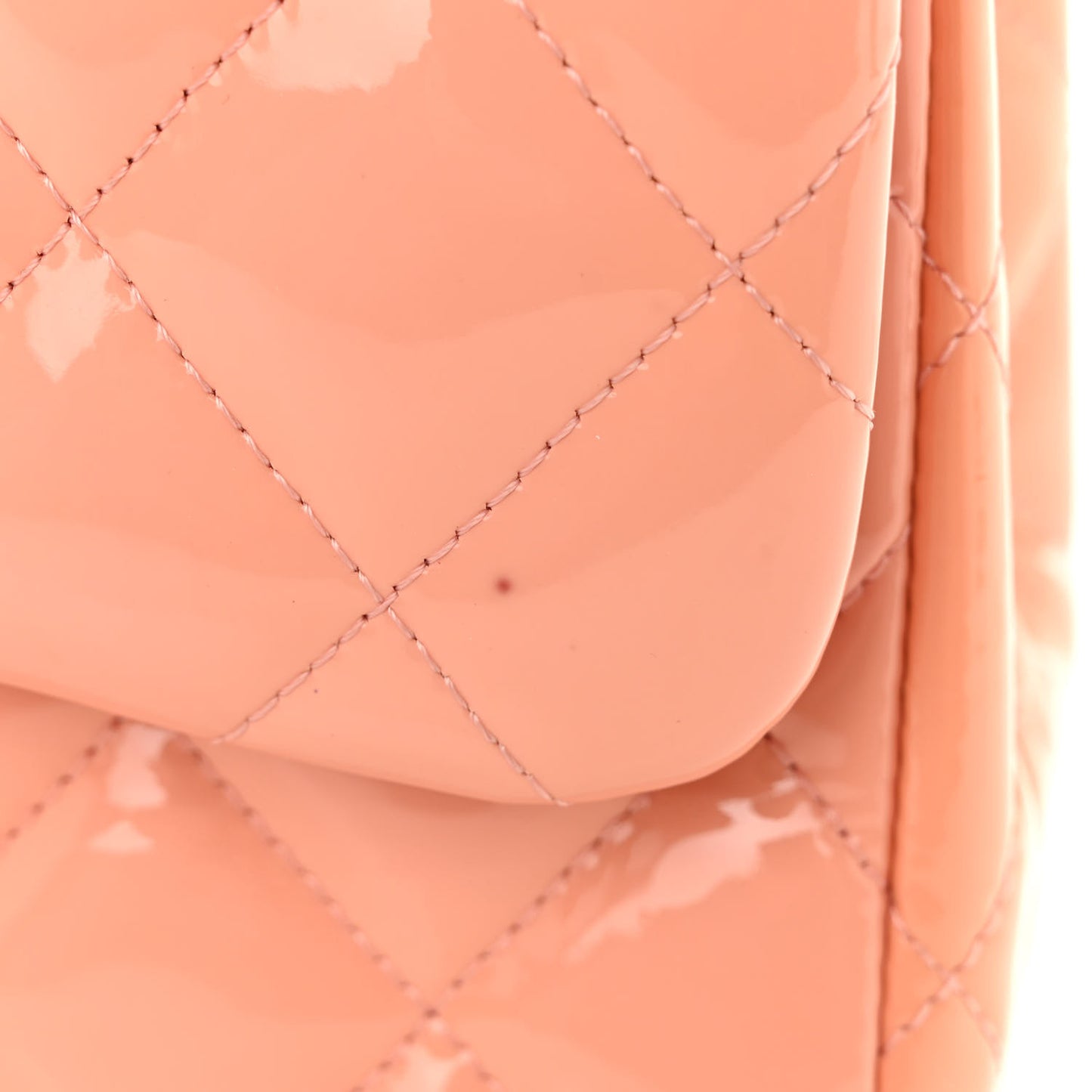 Patent Quilted Jumbo Double Flap Coral