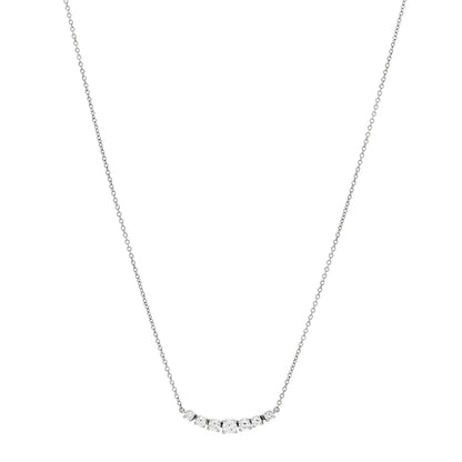 Tiffany Platinum Diamond .36ctw Graduated Pendant Necklace 1 of 6