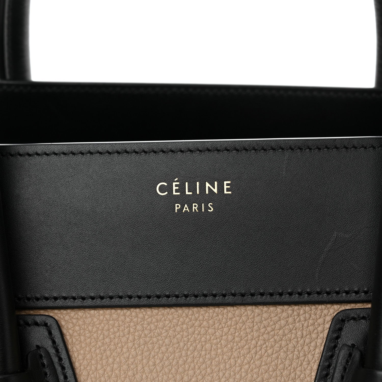 Celine Baby Grained Calfskin Tri-Color Mini Luggage Light Taupe 7 of 16