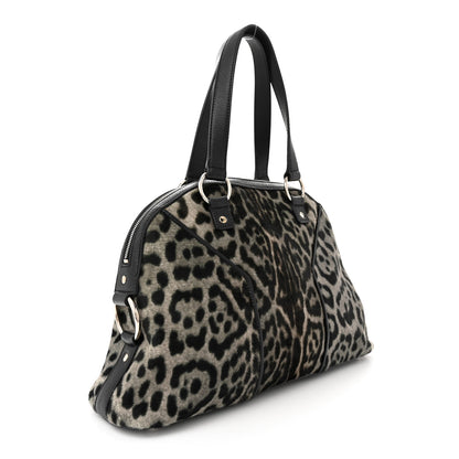 Saint Laurent Calf Hair Leopard Print Large Muse Black 3 of 13