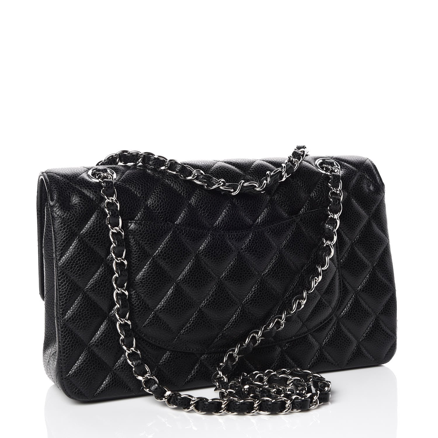 Chanel Caviar Quilted Medium Double Flap Black 3 of 9