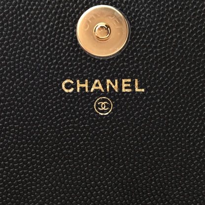 Chanel Caviar Quilted Pocket Twins Clutch With Chain Black 6 of 12