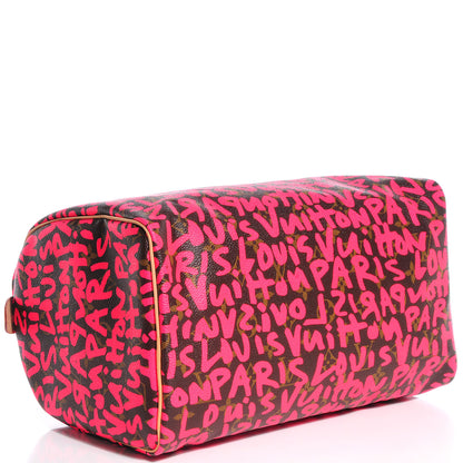 Louis Vuitton Monogram Graffiti Speedy 30 Fuchsia 4 of 7