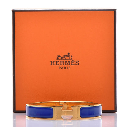 Hermes Enamel Narrow Clic Clac H Bracelet PM Bleu Royal 7 of 7