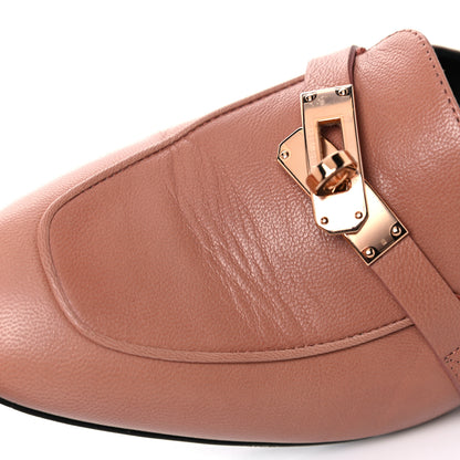 Hermes Goatskin Oz Mules 35.5 Rose Aube 8 of 13