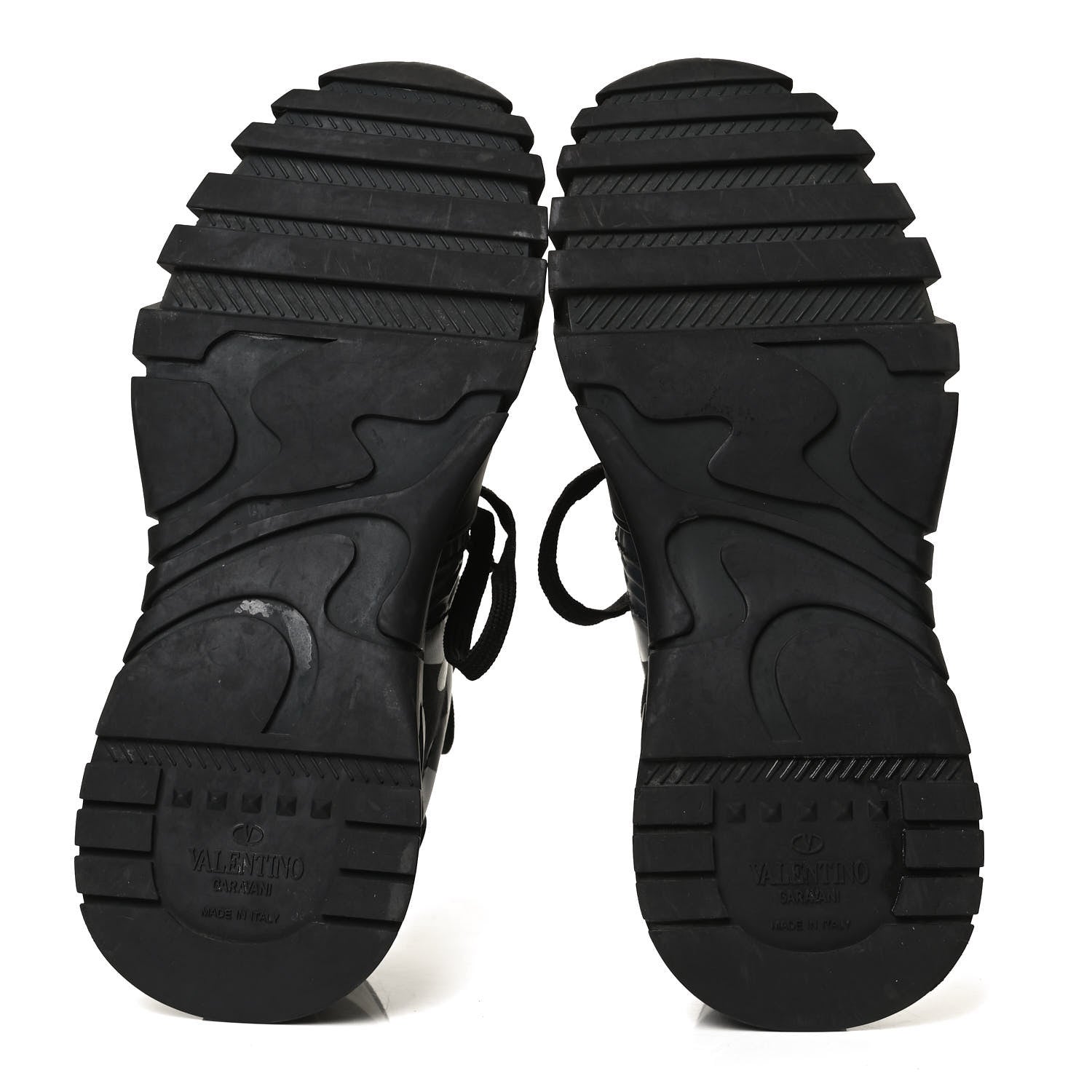 Valentino Garavani Nappa Suede Camouflage Womens Rockrunner Plus High Frequency Sneakers 41 Black 7 of 12