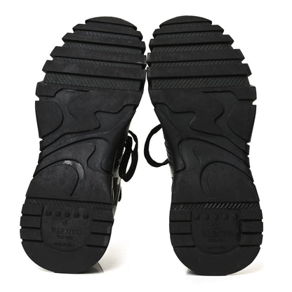 Valentino Garavani Nappa Suede Camouflage Womens Rockrunner Plus High Frequency Sneakers 41 Black 7 of 12