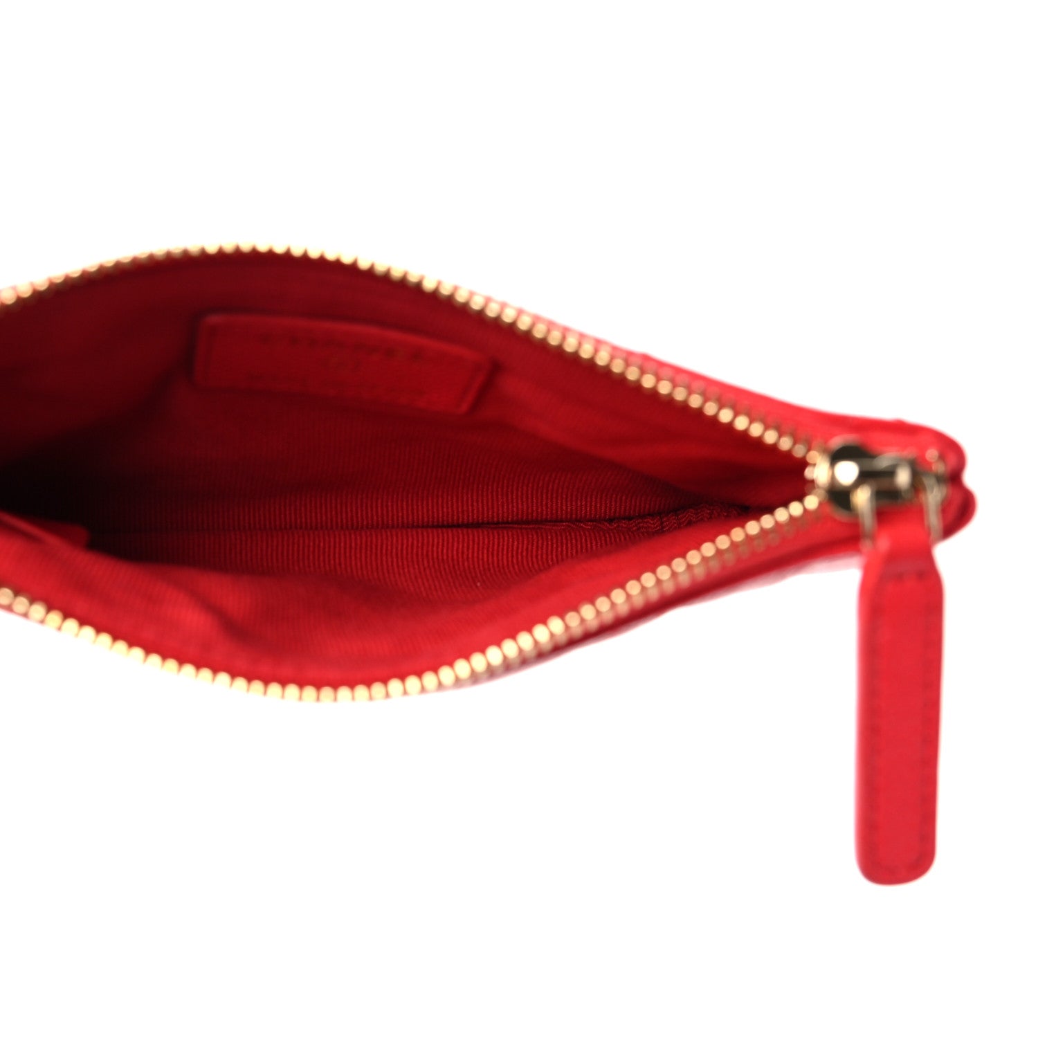 Chanel Caviar Quilted Small Cosmetic Case Red 5 of 10