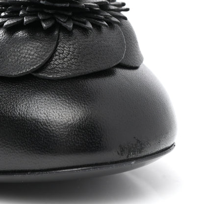 Chanel Lambskin Camellia Ballerina Flats 38 Black 10 of 11