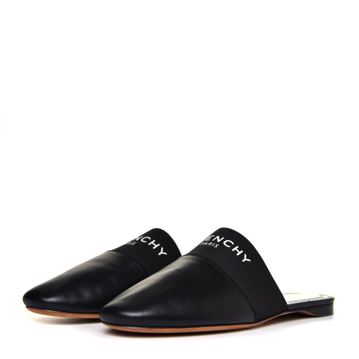 Givenchy Lambskin Bedford Logo Mule Slides 38 Black 3 of 12