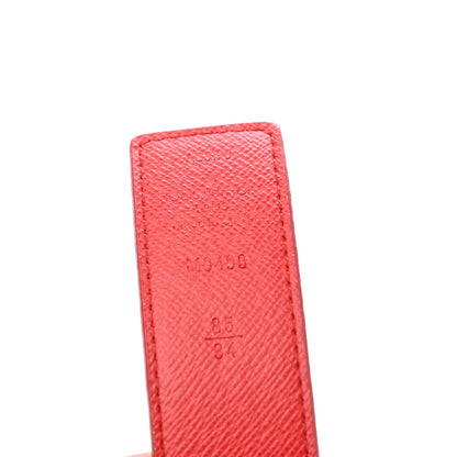 Louis Vuitton Calfskin Monogram 30mm LV Initiales Reversible Belt 85 34 Red 4 of 5