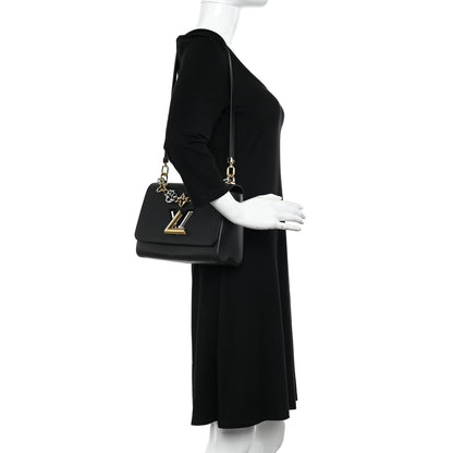 Louis Vuitton Epi Twist Flowers Chain Shoulder Bag MM Black 2 of 9