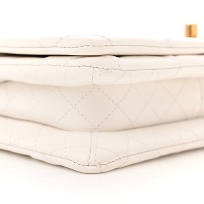 Chanel Lambskin Quilted On And On Small Chain Flap White 9 of 12