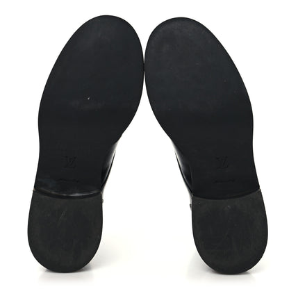 Louis Vuitton Calfskin LV Black Heart Flat Ranger Boots 37 Black 6 of 11