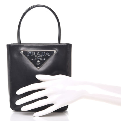 Prada Vitello Box Mini Logo Bag Black 3 of 11
