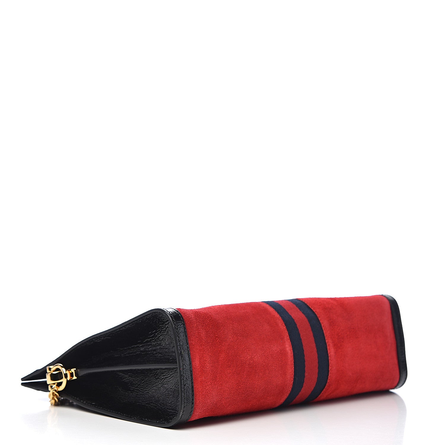 Gucci Suede Patent Web Medium Ophidia Chain Shoulder Bag Hibiscus Red Black 4 of 10