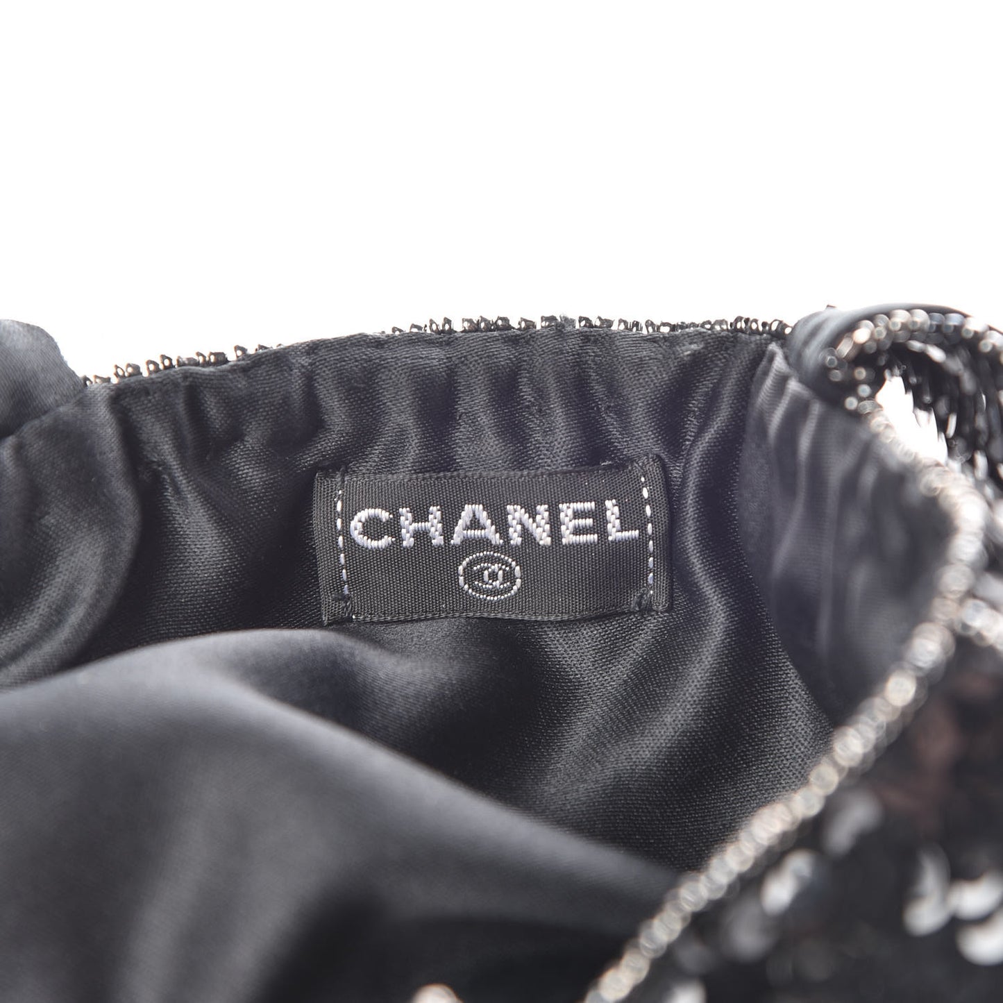 Sequin CC Evening Bag Black