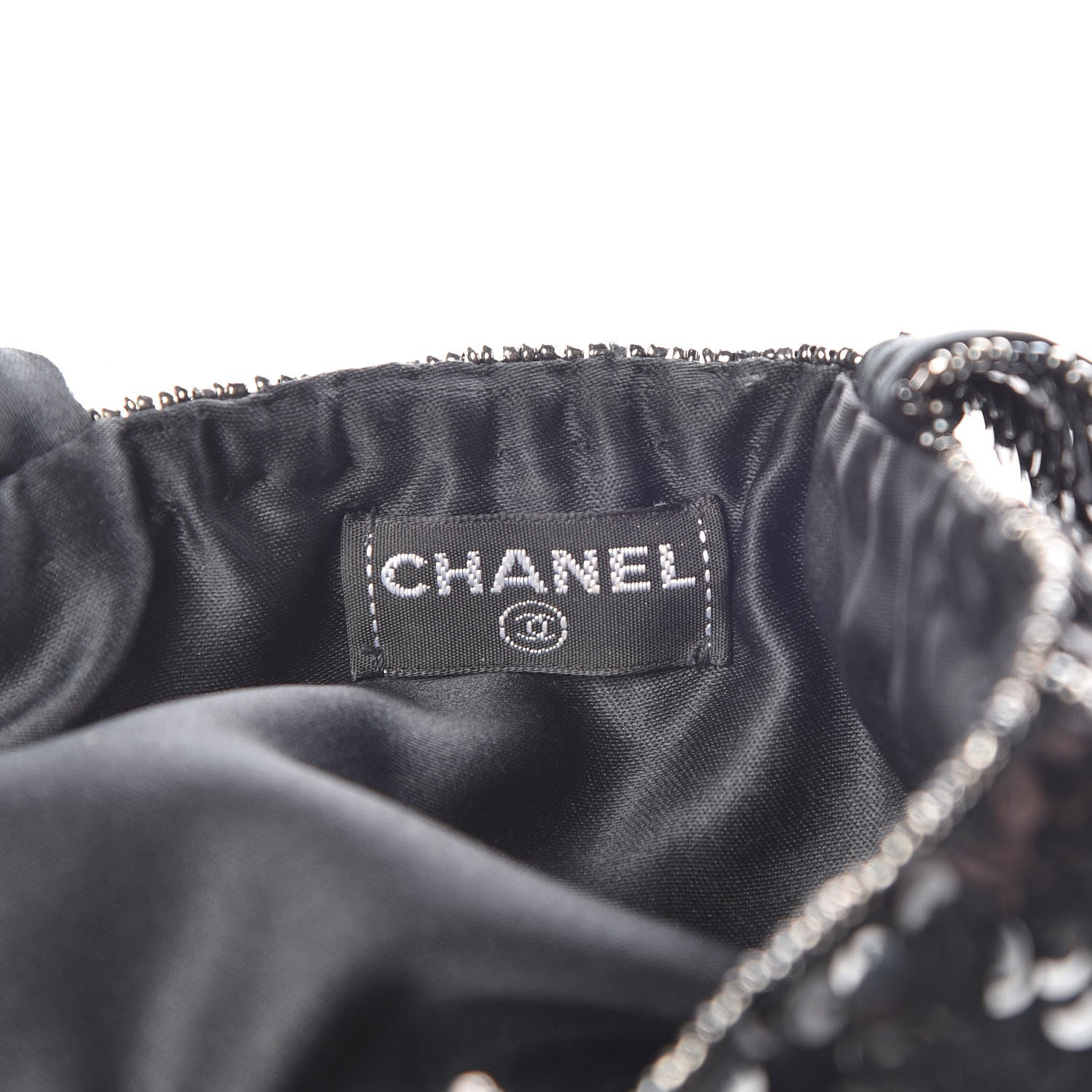 Chanel Sequin CC Evening Bag Black 8 of 12